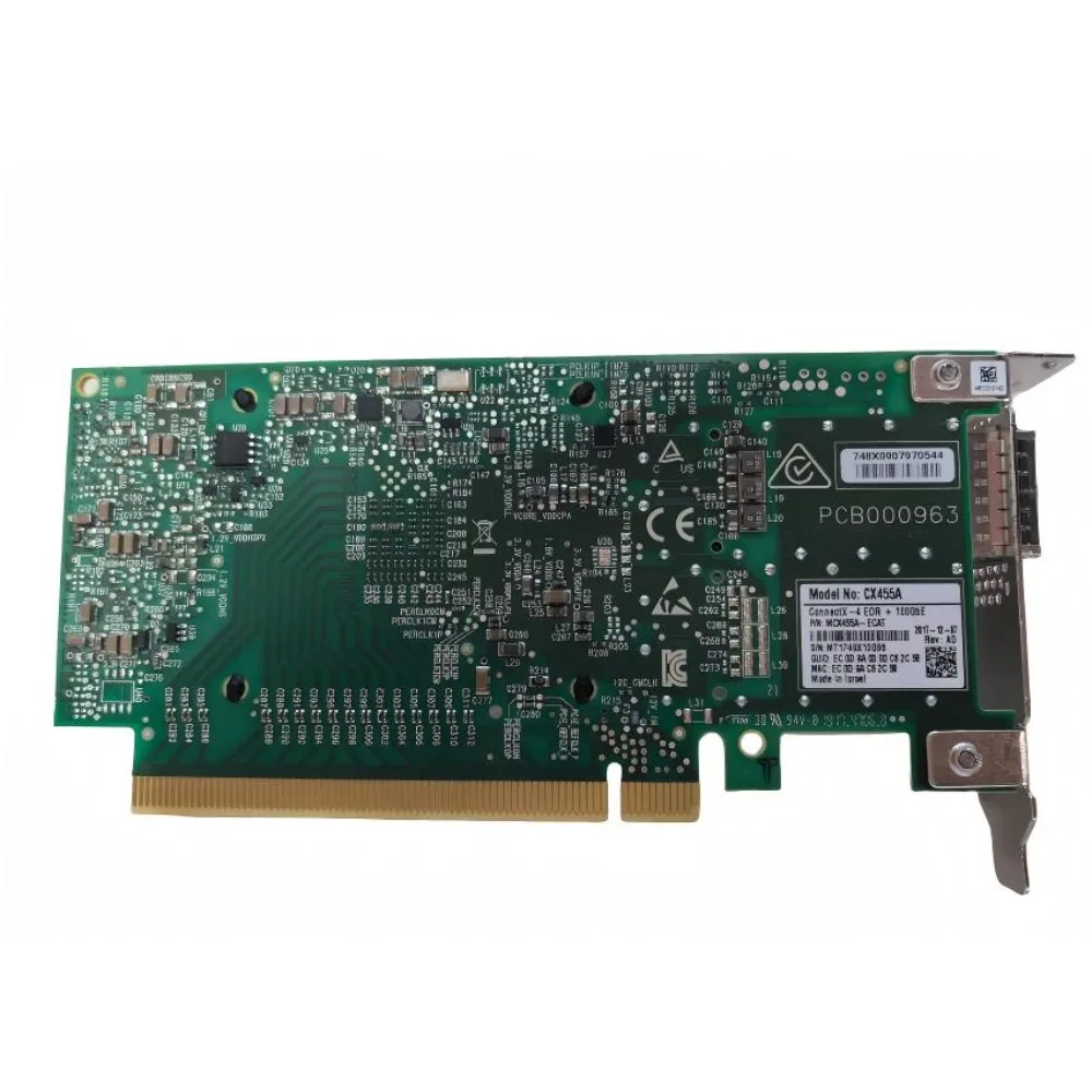 بطاقة واجهة شبكة MCX455A-ECAT  - مراجعة 100Gbe Qsfp28 Network Card وسعره